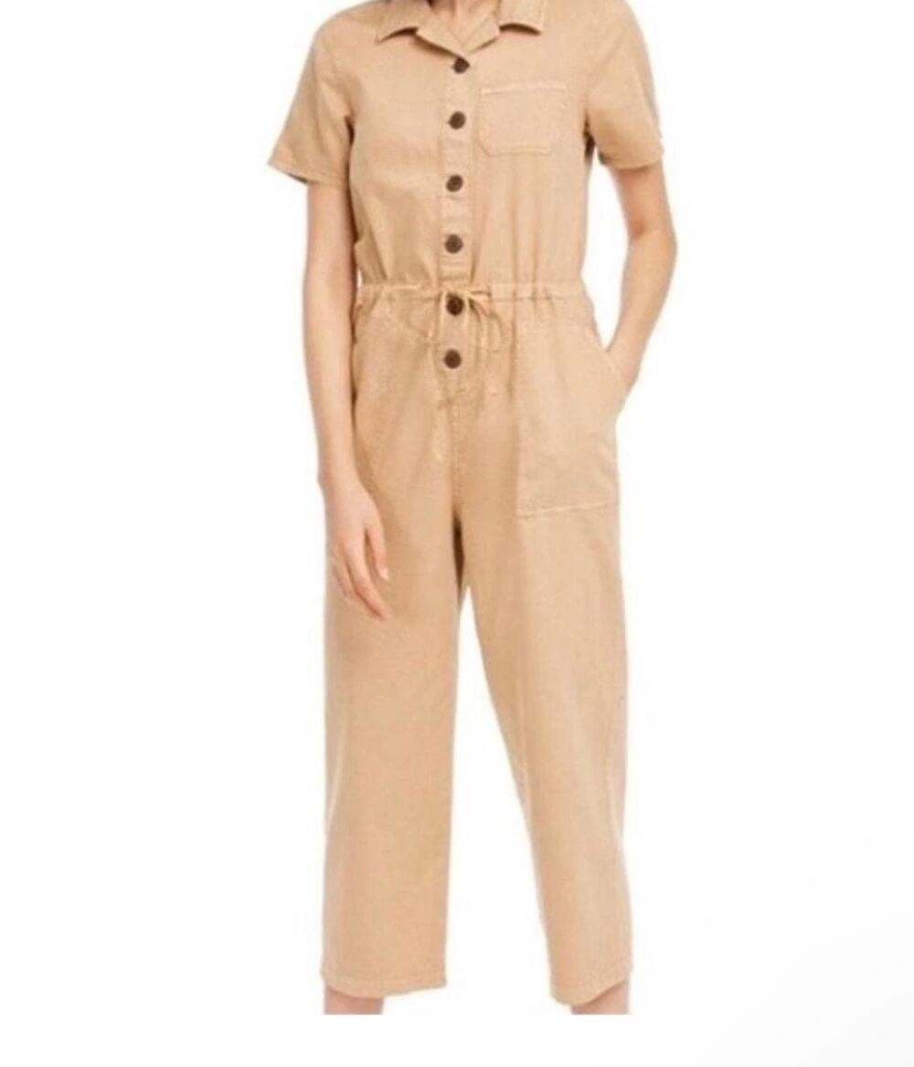 OAT New York Washed Peach Utility Jumpsuit Large